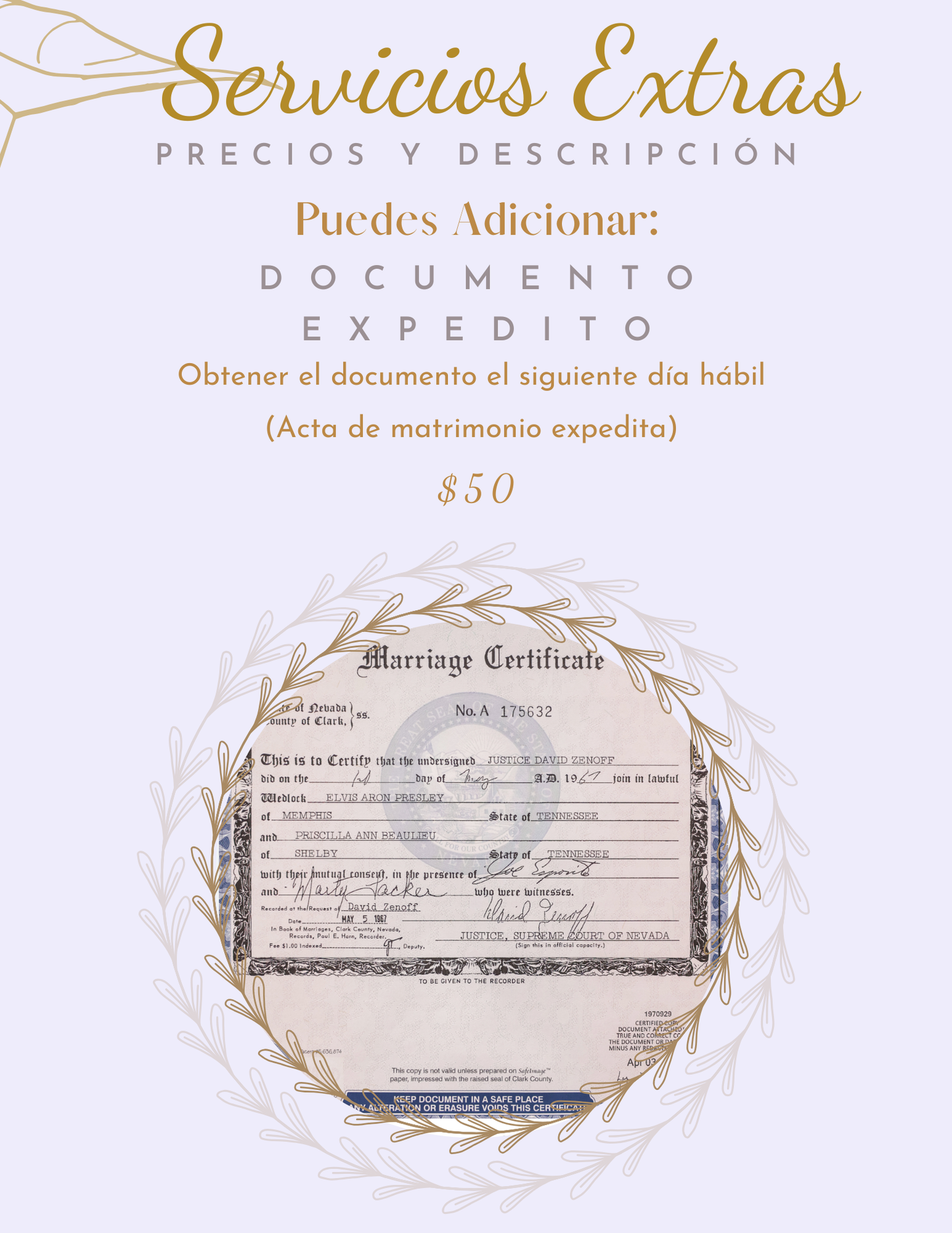 Ceremonia de Boda (Legal y Renovación de votos)